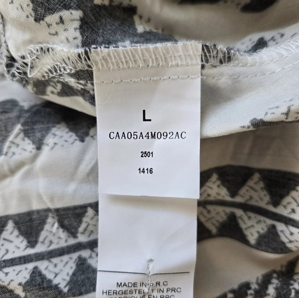 Black and White Patterned Maxi Dress. Size L - Picture 5 of 11